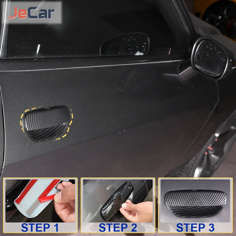 JeCar Car Door Outer Grab Handle Bowl Decoration Cover Trim Sticker For Dodge Challenger 2015 up ABS Exterior Accessories - Image 3