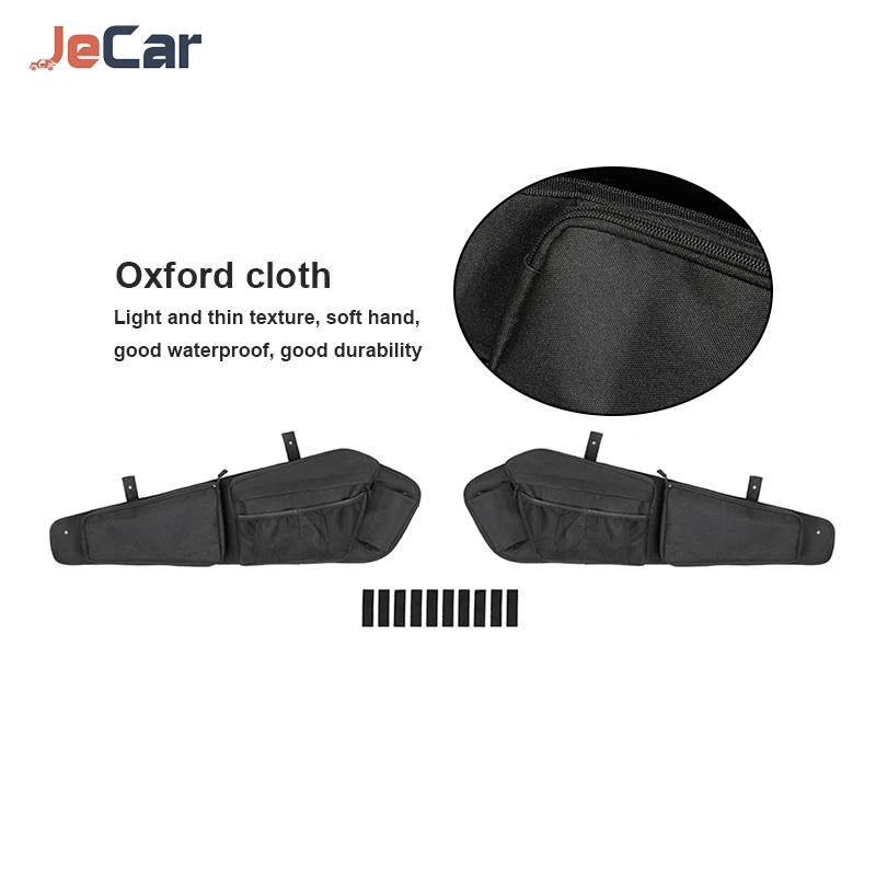 JeCar Door Inside Storage Bags Organizer Pocket For Polari RZR PRO XP UItimate 2021 up Stowing Tidying Interior Accessories - Image 6