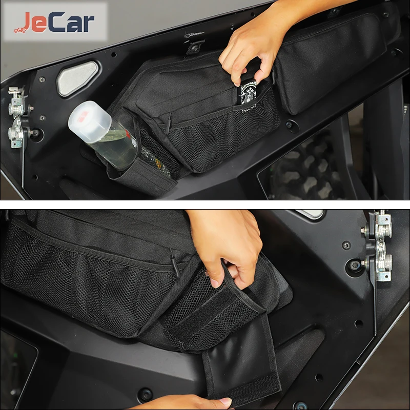 JeCar Door Inside Storage Bags Organizer Pocket For Polari RZR PRO XP UItimate 2021 up Stowing Tidying Interior Accessories - Image 5