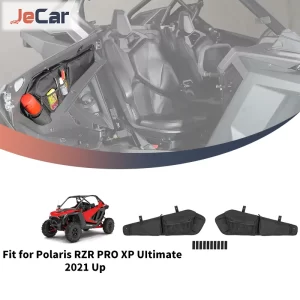 JeCar Door Inside Storage Bags Organizer Pocket For Polari RZR PRO XP UItimate 2021 up Stowing Tidying Interior Accessories