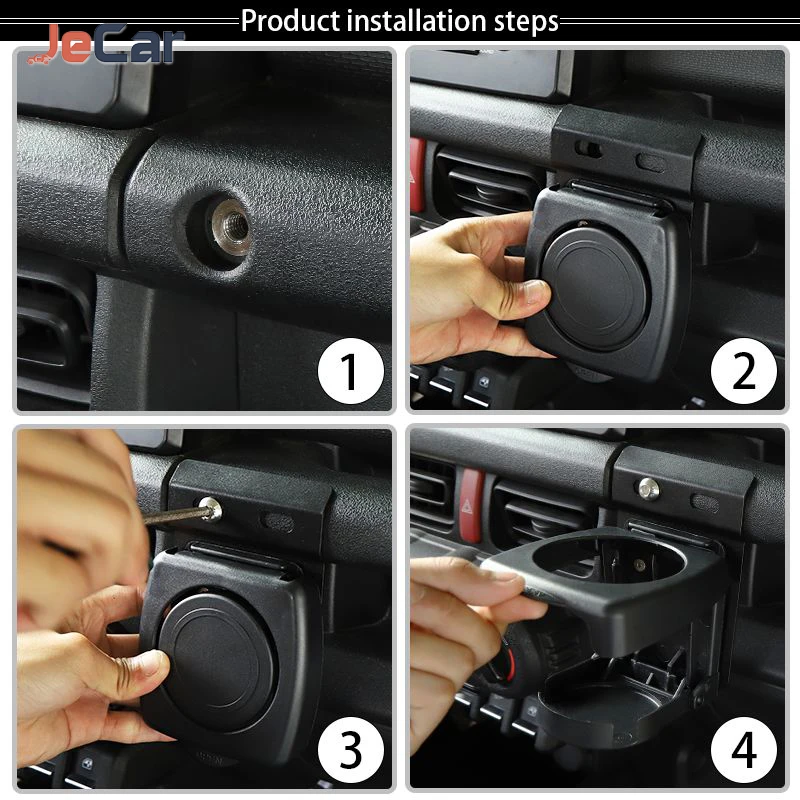 ABS Iron Car Bracket Drink Cup Holder Stand Accessories For Suzuki Jimny 2019 Up Car Accessories - Image 3