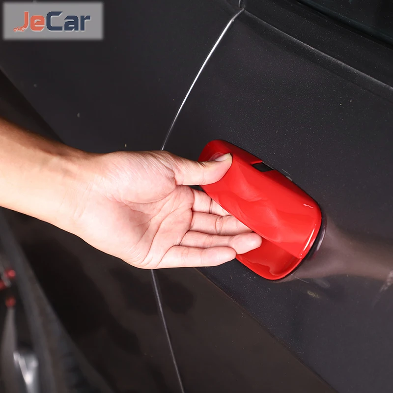JeCar Car Door Outer Grab Handle Bowl Decoration Cover Trim Sticker For Dodge Challenger 2015 up ABS Exterior Accessories - Image 4
