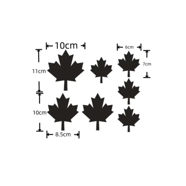 Car Decals Body decoration Reflective decals Maple Leaf cover scratches personality modified stickers auto parts
