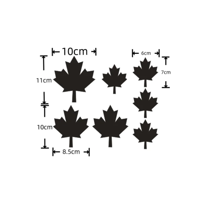 Car Decals Body decoration Reflective decals Maple Leaf cover scratches personality modified stickers auto parts