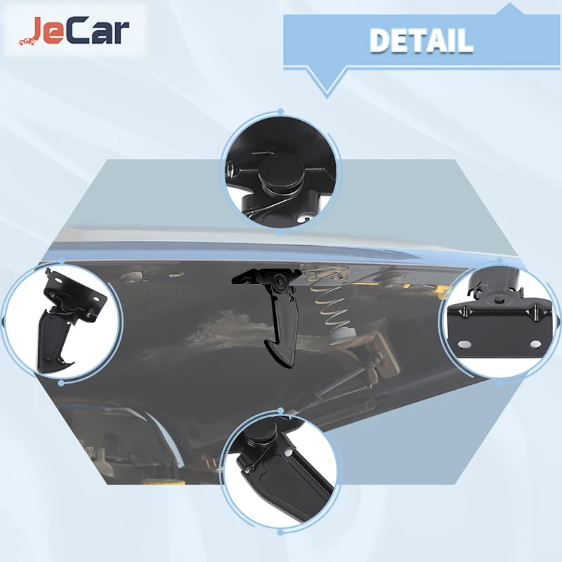 JeCar Iron For Jeep Wrangler JL / JT Gladiator 2018 UP Hook Of The Engine Hood Of The Car Engine Parts And Accessories - Image 5