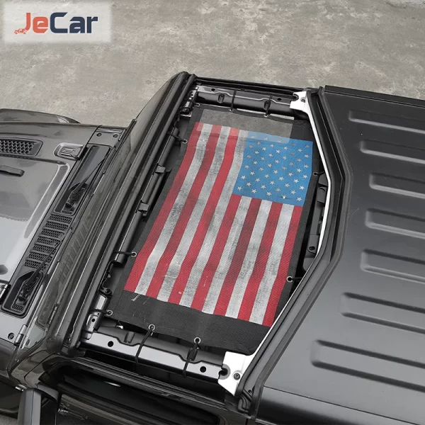 JeCar Car Top Roof Sunshade Cover Front Door 0Heat insulation Net Mesh For Jeep Wrangler JL / Gladiator JT 2018 up Accessories - Image 2
