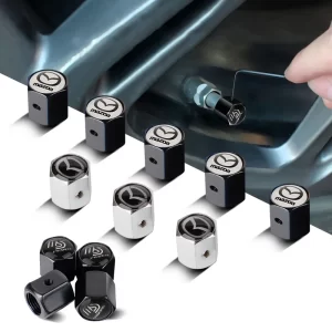 For Mazda 5 6 323 626 Rx8 Rx7 Mx3 Mx5 Atenza Axela Durable Car Air Valve Stem Cap Metal Automobile Tire Valve Cover Accessories