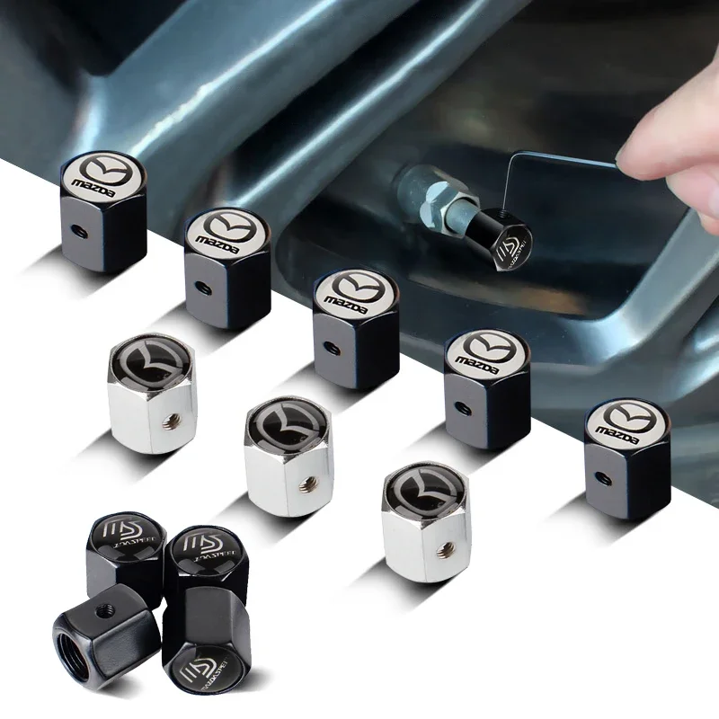 For Mazda 5 6 323 626 Rx8 Rx7 Mx3 Mx5 Atenza Axela Durable Car Air Valve Stem Cap Metal Automobile Tire Valve Cover Accessories