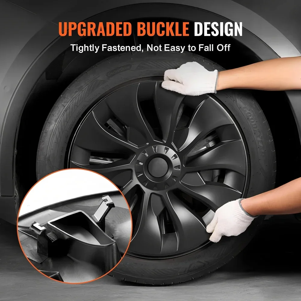 4PCS 18 Inch Wheel Cover for Tesla Model 3 Performance Replacement Aero Hub Cap Automobile Full Rim Cover Accessories 2018-2023 - Image 3