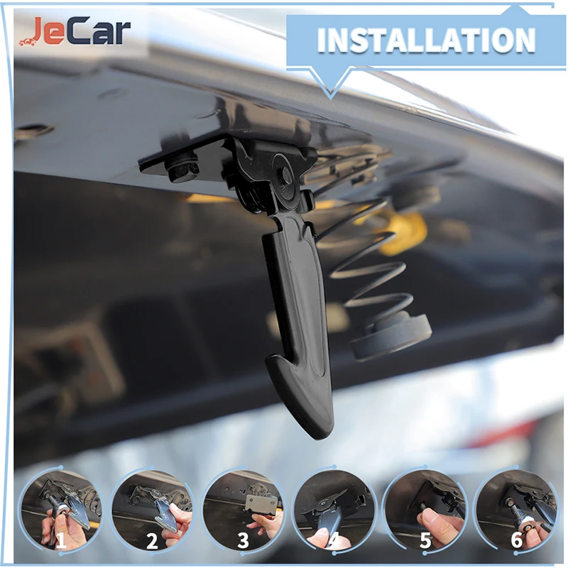 JeCar Iron For Jeep Wrangler JL / JT Gladiator 2018 UP Hook Of The Engine Hood Of The Car Engine Parts And Accessories - Image 6