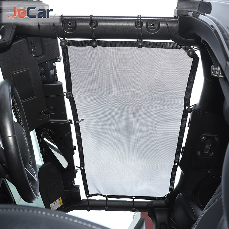 JeCar Car Top Roof Sunshade Cover Front Door 0Heat insulation Net Mesh For Jeep Wrangler JL / Gladiator JT 2018 up Accessories - Image 5