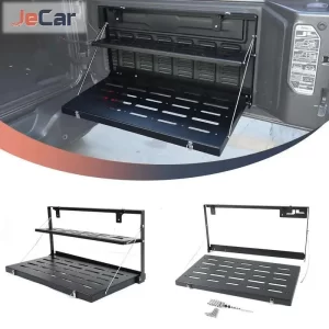 JeCar Car Rear Racks Tailgate Storage Table Trunk Organizer Foldable Shelf For Jeep Wrangler JL 2018+ Interior Accessories