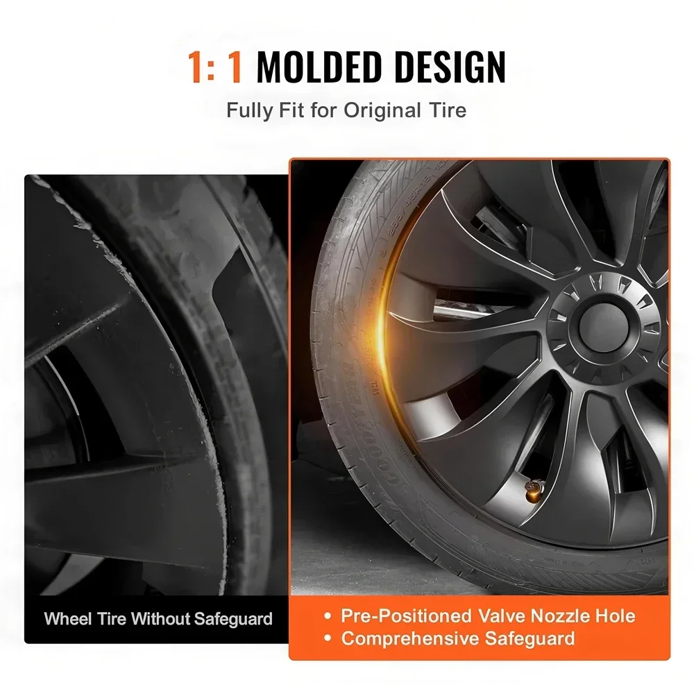 4PCS 18 Inch Wheel Cover for Tesla Model 3 Performance Replacement Aero Hub Cap Automobile Full Rim Cover Accessories 2018-2023 - Image 2