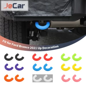 JeCar Car Rear Bumper Tow Hook Cover For Ford Bronco 2021 UP Automotive Exterior Tow Hook Cover Accessories