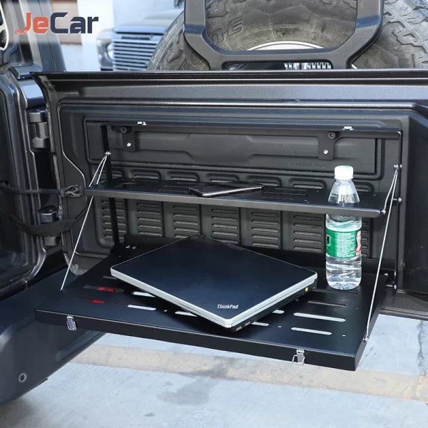 JeCar Car Rear Racks Tailgate Storage Table Trunk Organizer Foldable Shelf For Jeep Wrangler JL 2018+ Interior Accessories - Image 2
