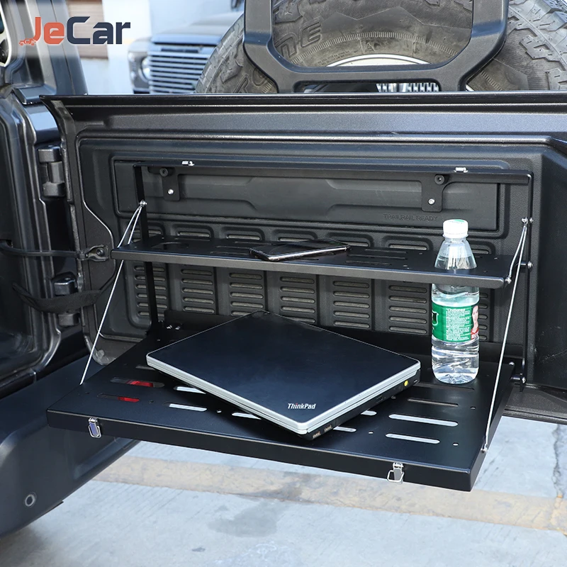 JeCar Car Rear Racks Tailgate Storage Table Trunk Organizer Foldable Shelf For Jeep Wrangler JL 2018+ Interior Accessories - Image 2